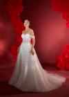 Kalp Yaka Drape İşlemeli Yan Kol Detaylı Helen Etek Gelinlik Modeli Model 060