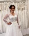 Uzun Balon Kollu Helen Gelinlik Modeli