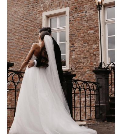 İpek Tül Detaylı Nikahlık