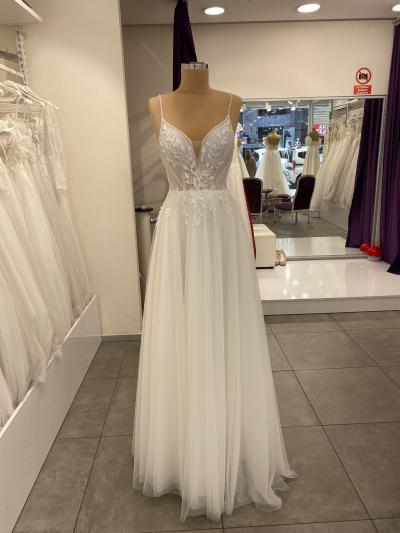 İpek Tül Etekli Helen Gelinlik Modeli