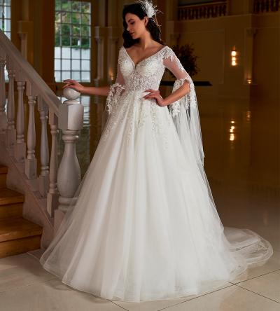 İspanyol Kol A Kesim Gelinlik Modeli