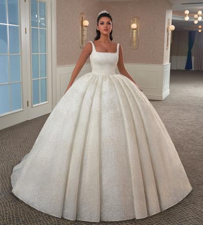 Kristal Taş İşlemeli Prenses Gelinlik