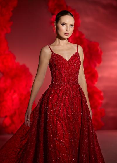 Kedi Kulağı Askılı Komple İşlemeli Nişanlık Kınalık Abiye Model Model 028