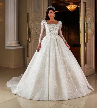 U Yaka Kollu Prenses Gelinlik